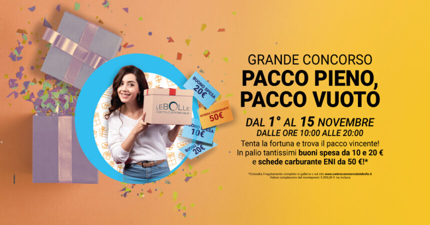 GRANDE CONCORSO PACCO PIENO PACCO VUOTO